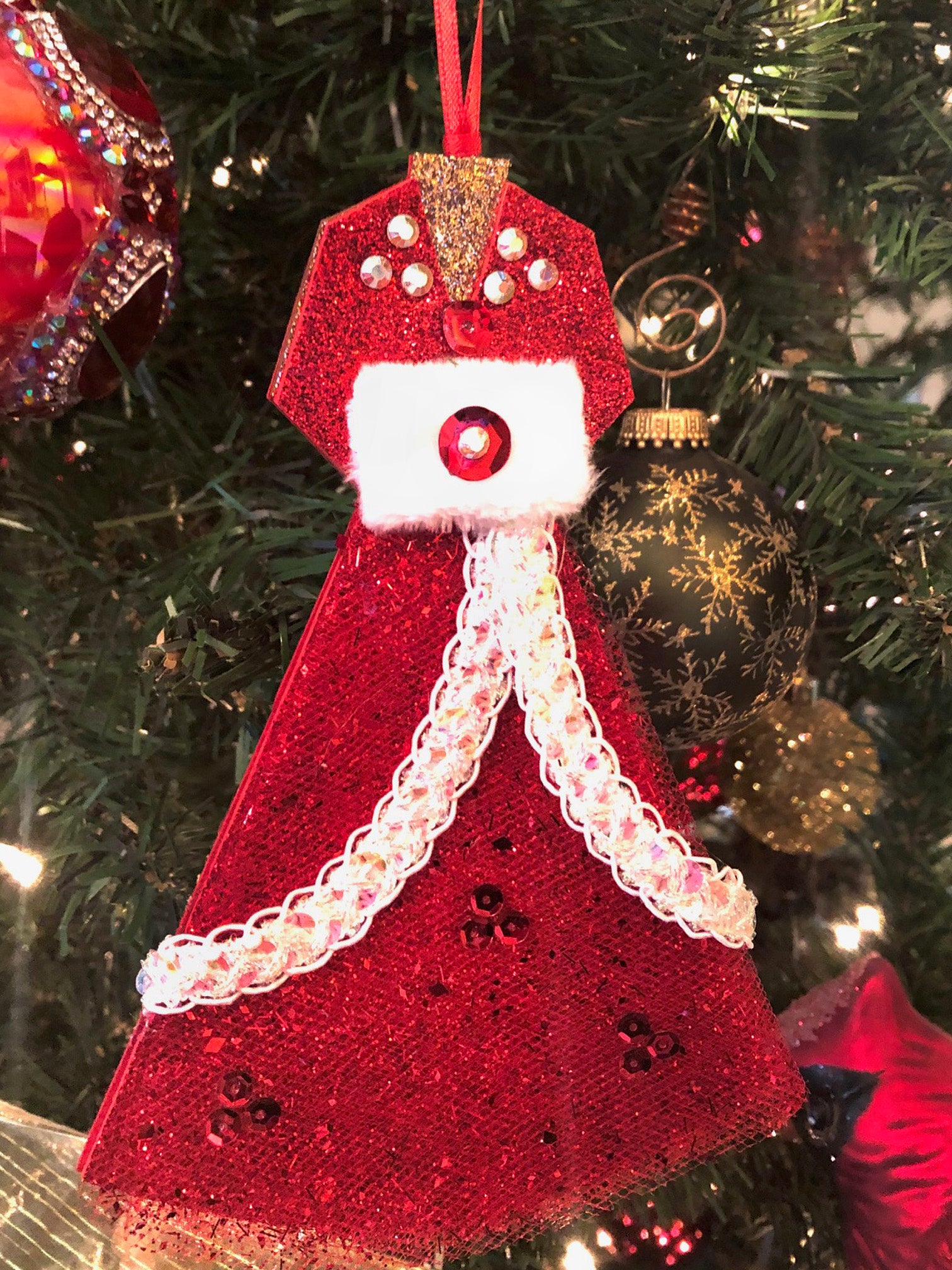 Rosemary Clooney Museum Red Dress Christmas Ornament – Haloréa Charms & Keepsakes