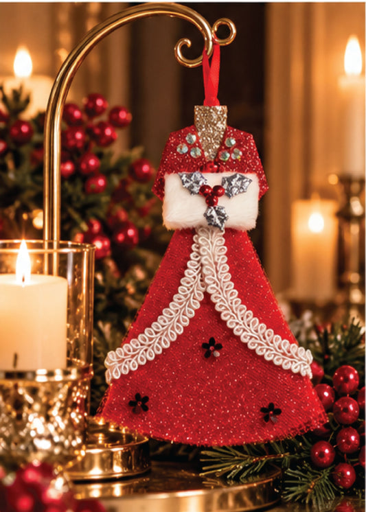 Rosemary Clooney Museum Red Dress Christmas Ornament