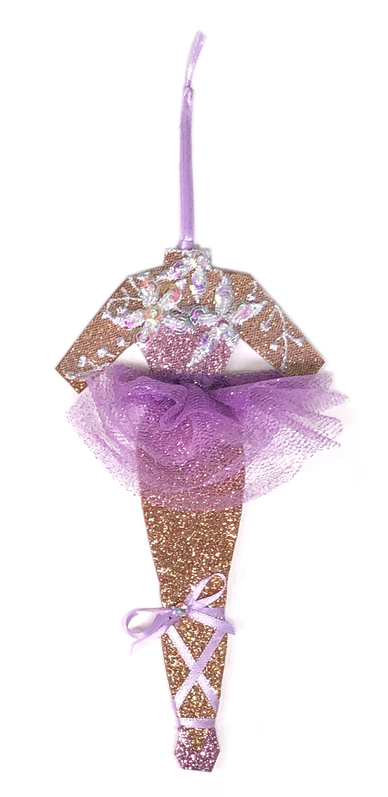 Lavender Dream Ballerina Christmas Ornament by Heather French Henry